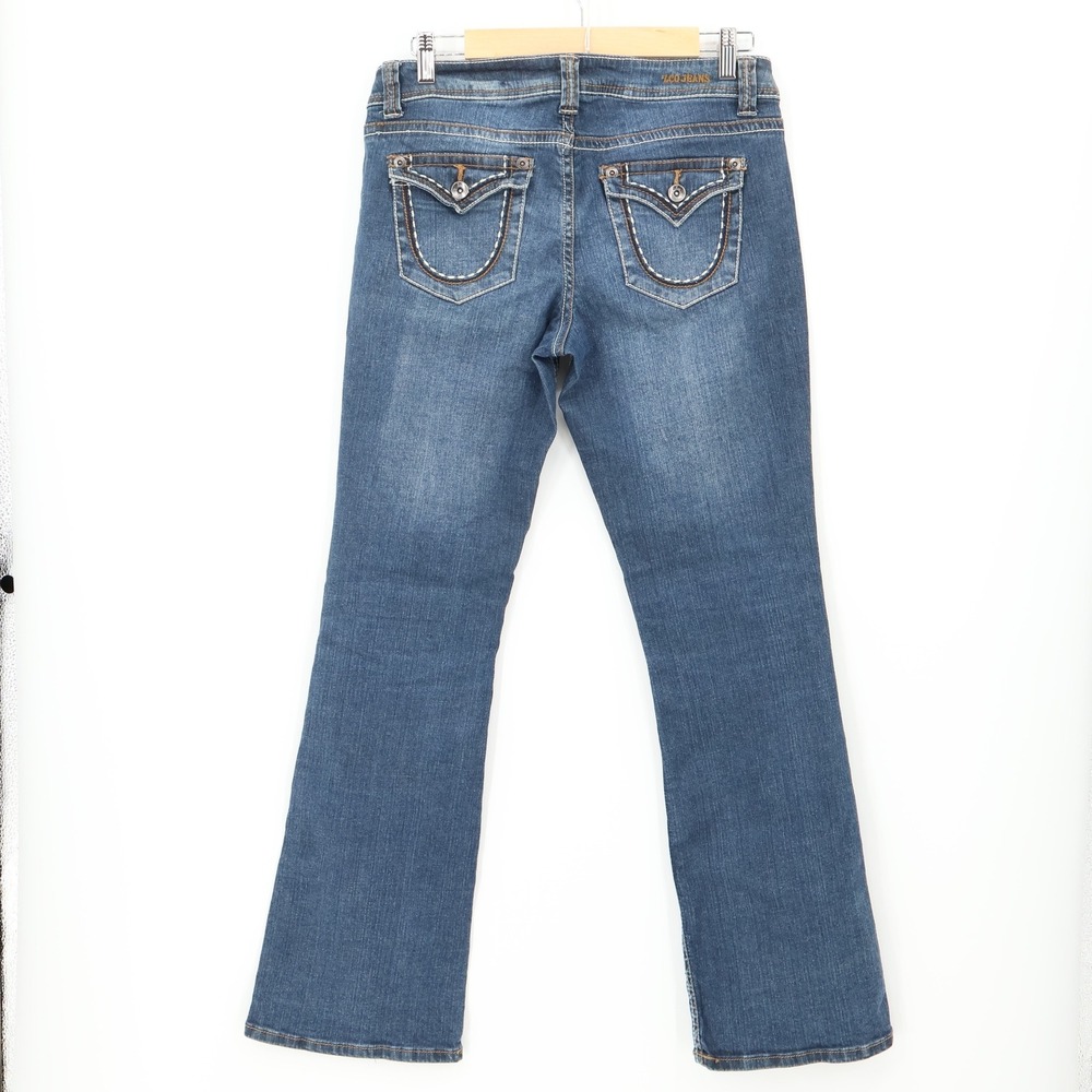 Y2K ZCo‎ Premium Bootcut Jeans Women's Flap Pocket Low Rise Retro Junior Size 11